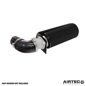 AIRTEC Motorsport induction kit for Peugeot 208 GTI THP200, black intake filter and tubing, designed for improved airflow.
