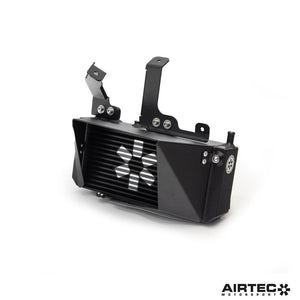 AIRTEC Motorsport gearbox oil cooler installed in a Toyota Yaris GR Gen 2 auto, showing the compact, durable cooling unit.