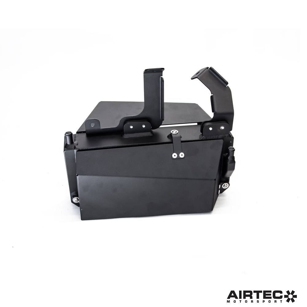 AIRTEC Motorsport gearbox oil cooler for Toyota Yaris GR Gen 2, auto transmission, with cooling fins and mounting bracket.