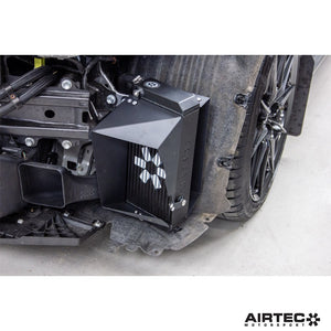 AIRTEC Motorsport Gearbox Oil Cooler for Toyota Yaris GR Gen 2, auto transmission, showcasing the cooling unit installed in the engine bay.