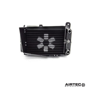 AIRTEC Motorsport auxiliary radiator for Toyota Yaris GR Gen2, showcasing a sleek, high-performance cooling component.