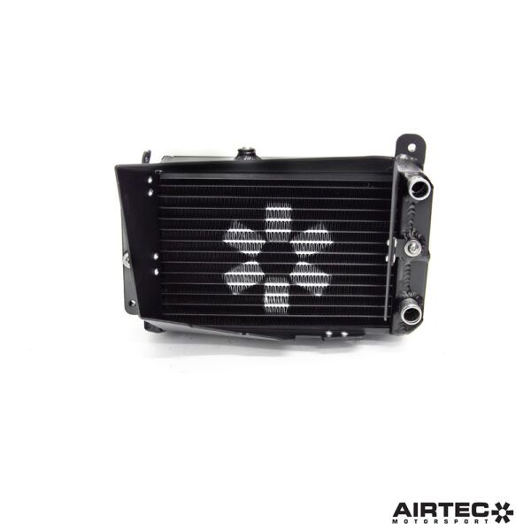 AIRTEC Motorsport auxiliary radiator for Toyota Yaris GR Gen2, showcasing a sleek, high-performance cooling component.