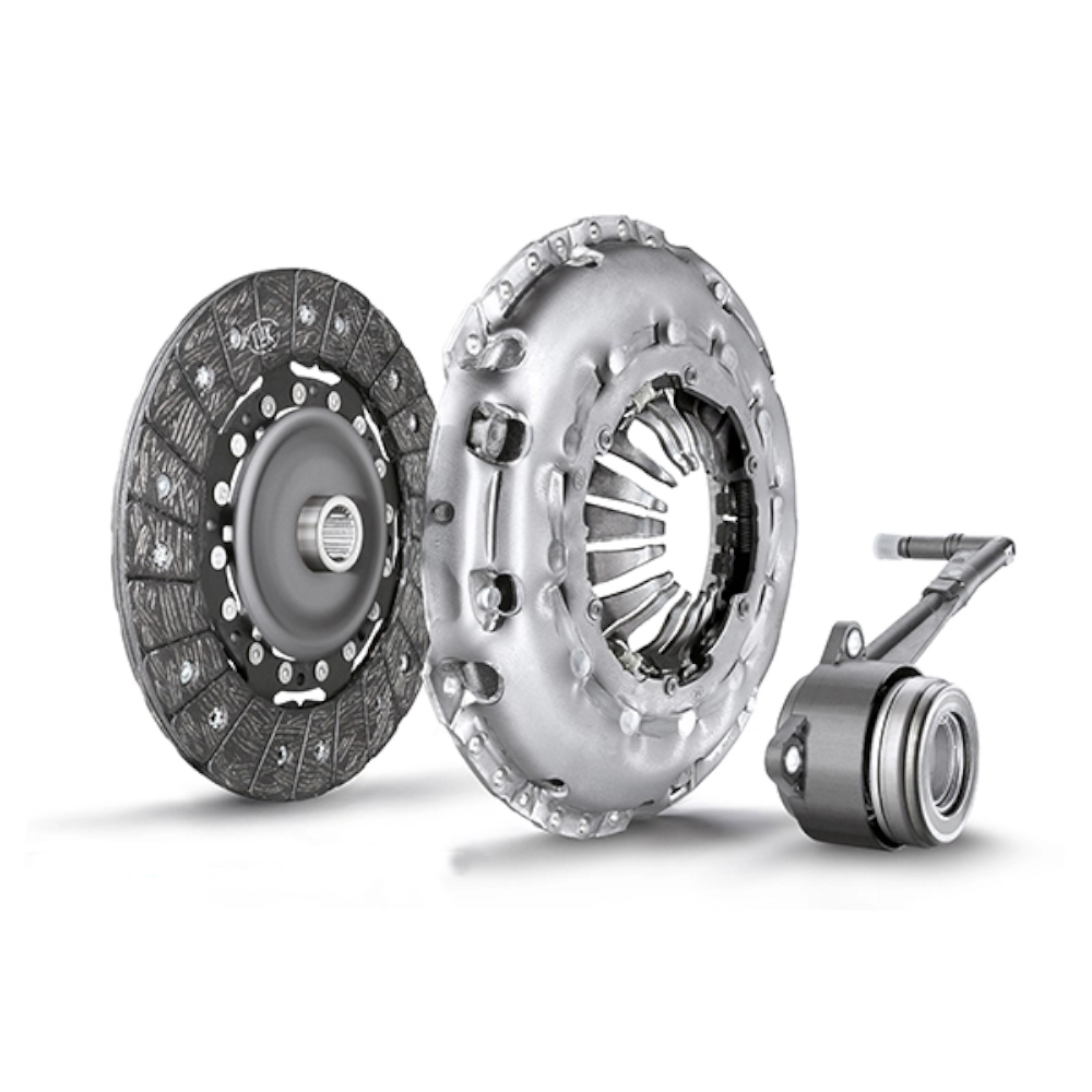 LUK MK2 Focus RS 3-piece clutch kit with flywheel for Ford Focus ST225, featuring clutch disc, pressure plate, and flywheel components.