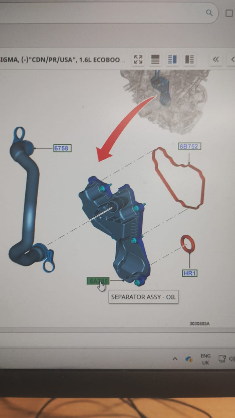 MK7 Fiesta ST ST180 1.6 Ecoboost PCV Breather with Gaskets - Wayside Performance 