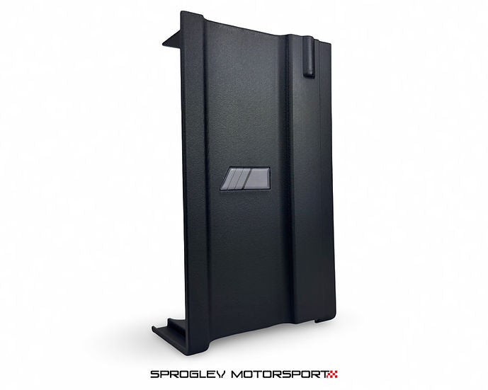 Sprogley Motorsport S55 Charge Cooler Cover with sleek body styling, designed to enhance the appearance of the engine bay.
