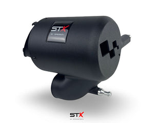 SprogTech STX F4R enclosed intake kit installed on Clio RS197 and RS200, showcasing the body and styling enhancement.