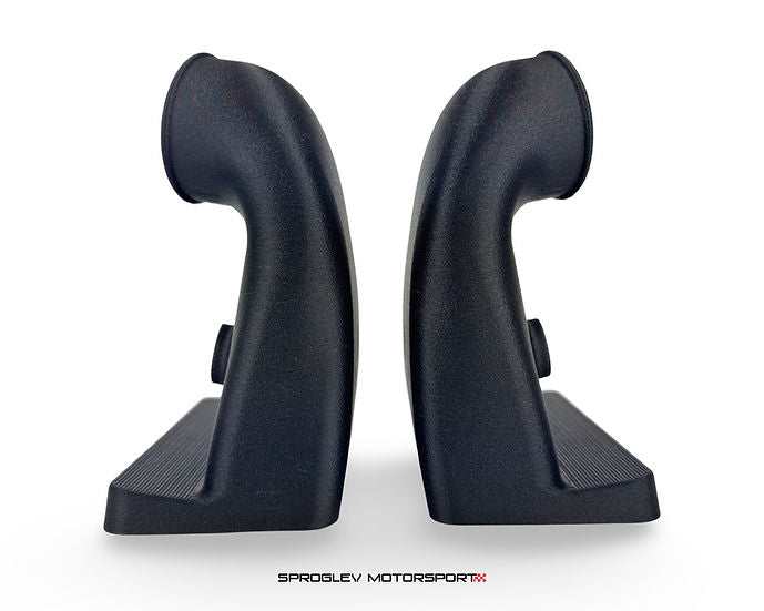 Sprogley Motorsport brake cooling kit for MQB and MQB EVO vehicles, showing the lower control arm with cooling components.