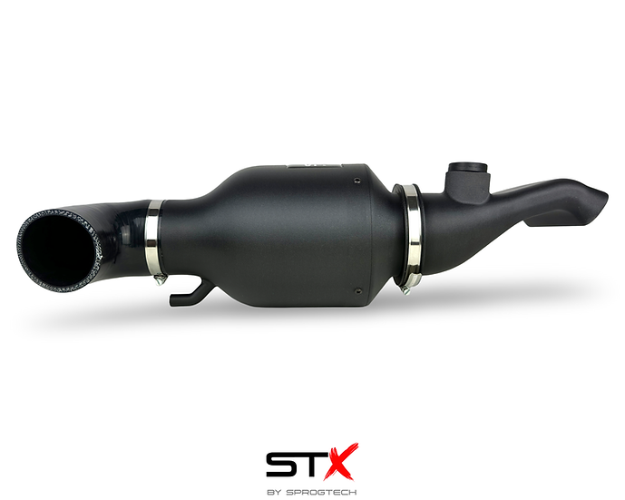 SprogTech STX K4M enclosed intake kit for Twingo RS by Sprogley Motorsport, showing the sleek body and intake components.