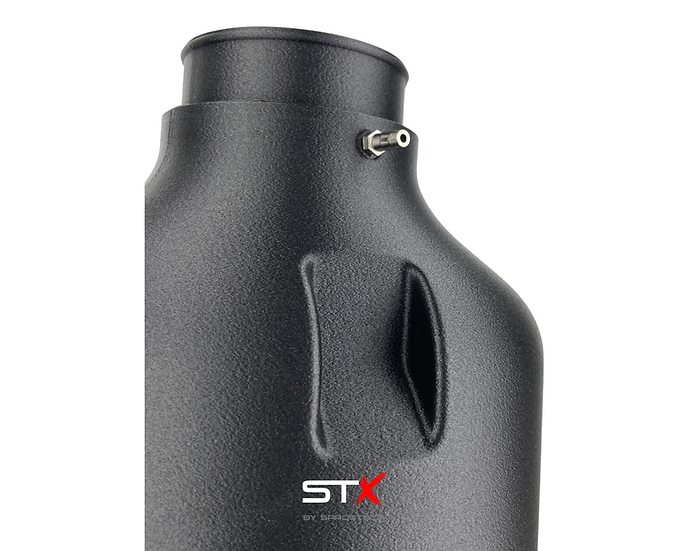 SprogTech STX EA8 Enclosed Motorsport Intake Kit for EA888 Gen 3 & 4 engines, featuring sleek black body and performance components.