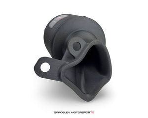 SprogTech STX BAM enclosed intake kit for VAG 1.8T engine, shown installed in a vehicle's engine bay, with black and silver components.