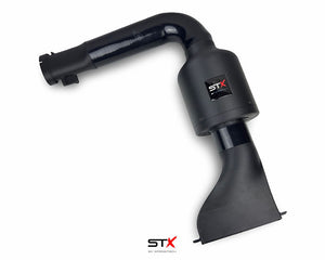 SprogTech STX EA3 enclosed intake kit for 2.0 TFSI engine, installed in a vehicle, showcasing the body and styling enhancement.