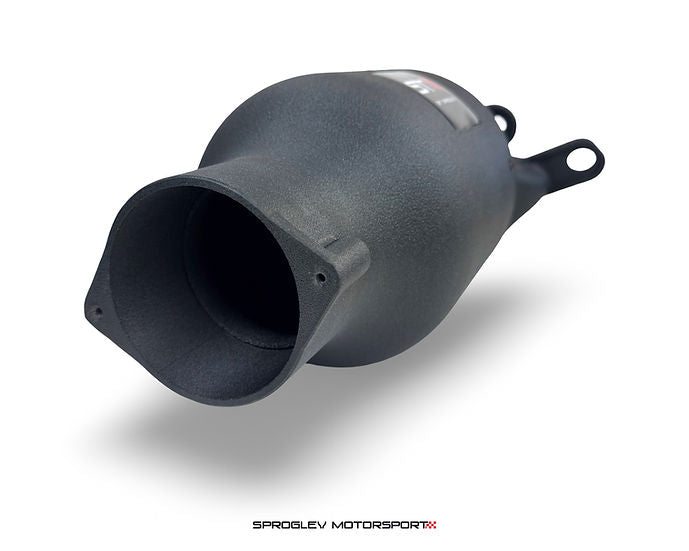 SprogTech STX BAM enclosed intake kit for VAG 1.8T engine, Sprogley Motorsport body and styling part shown in the image.