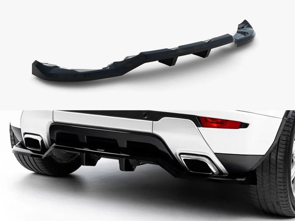 Maxton Design Rear Splitter (With Vertical Bars) compatible with Land Rover Range Rover Evoque Mk1