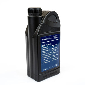 Genuine Ford MK3 Focus RS rear differential and front transfer box oil servicing image showing oil containers and tools.