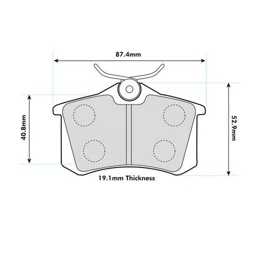 RENAULT Twingo 1.6 16V & R2 Rear ProTrack Performance Brake Pads 1192PT - Wayside Performance 