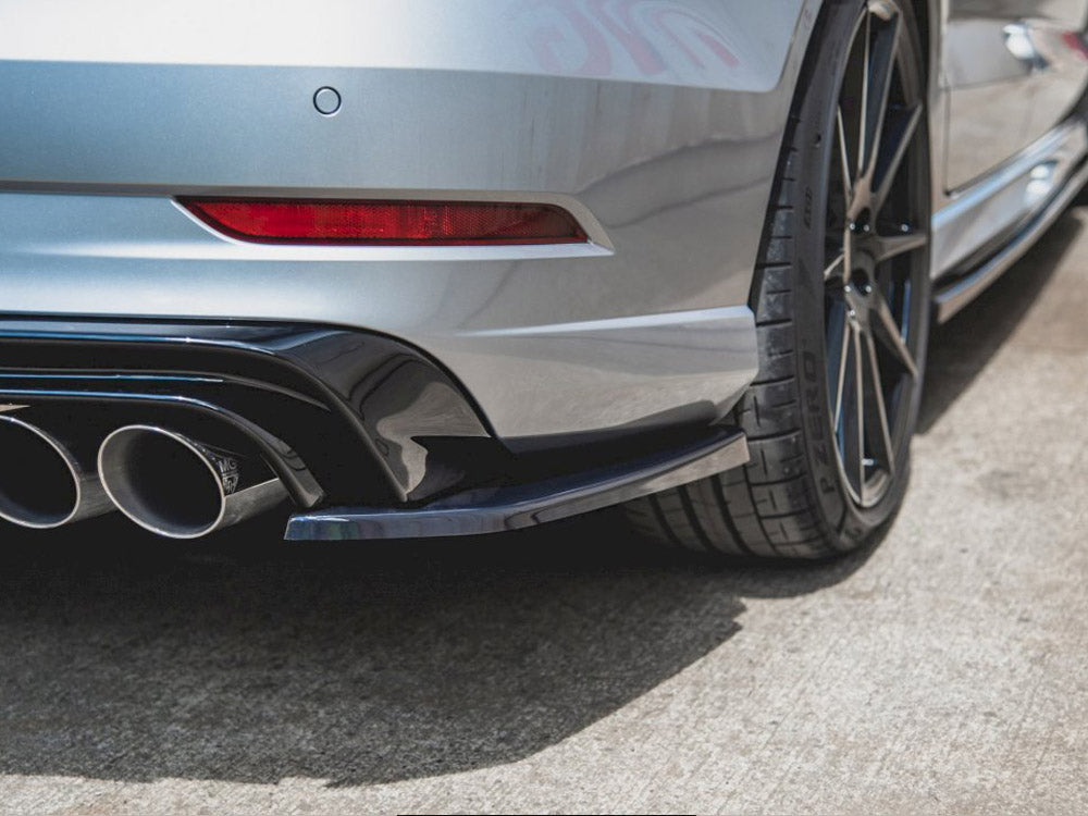 Maxton Design Rear Side Splitters V.2 Audi S3 Sedan 8v Facelift (2016-2020) - Wayside Performance 