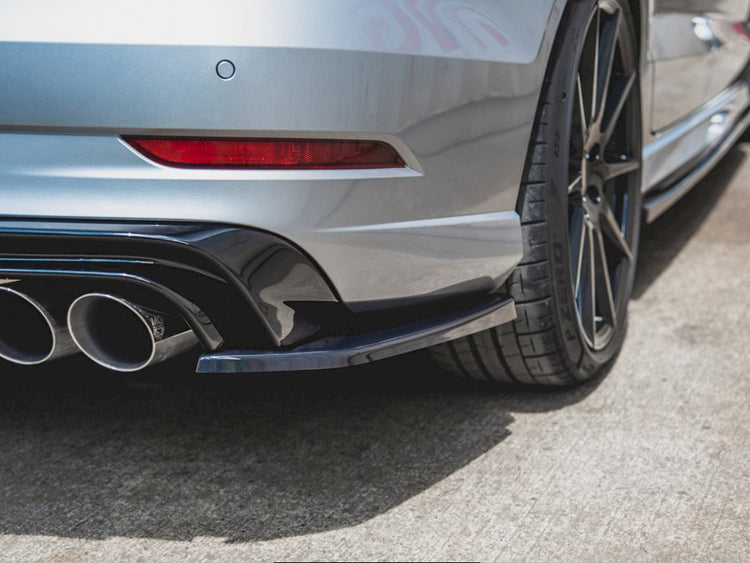 Maxton Design Rear Side Splitters V.2 Audi S3 Sedan 8v Facelift (2016-2020) - Wayside Performance 