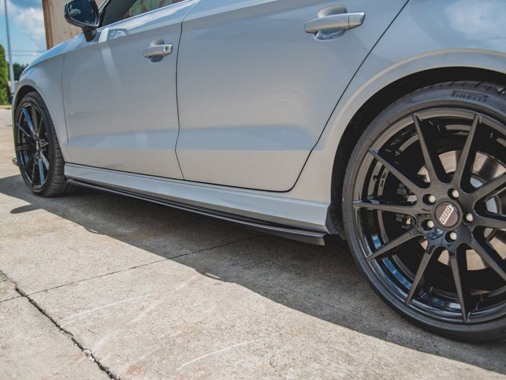 Maxton Design Side Skirts Diffusers V.2 Audi S3 Sedan 8v Facelift (2016-2020) - Wayside Performance 