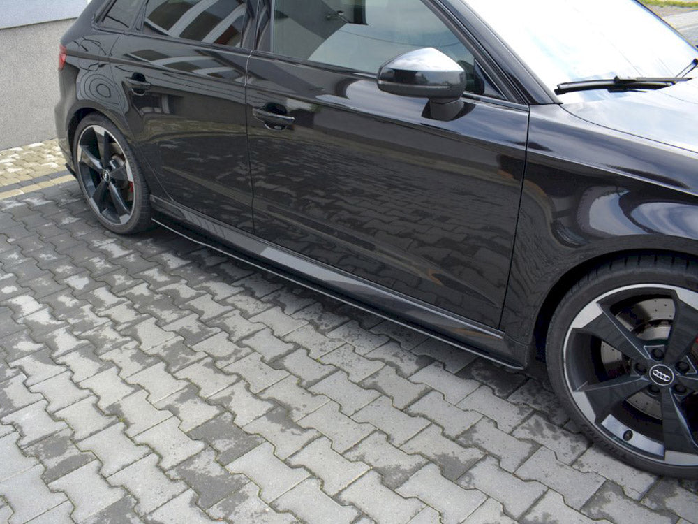 Maxton Design Racing Side Skirts Diffusers V.1 Audi Rs3 8v Facelift Sportback (2017-20) - Wayside Performance 