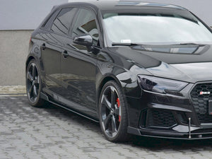 Maxton Design Racing Side Skirts Diffusers V.2 Audi Rs3 8v Facelift Sportback (2017-20) - Wayside Performance 