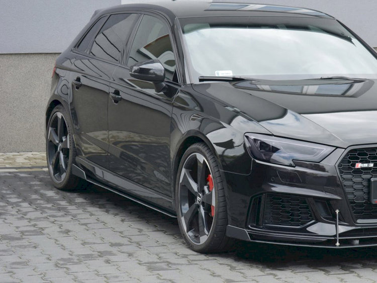 Maxton Design Racing Side Skirts Diffusers V.2 Audi Rs3 8v Facelift Sportback (2017-20) - Wayside Performance 
