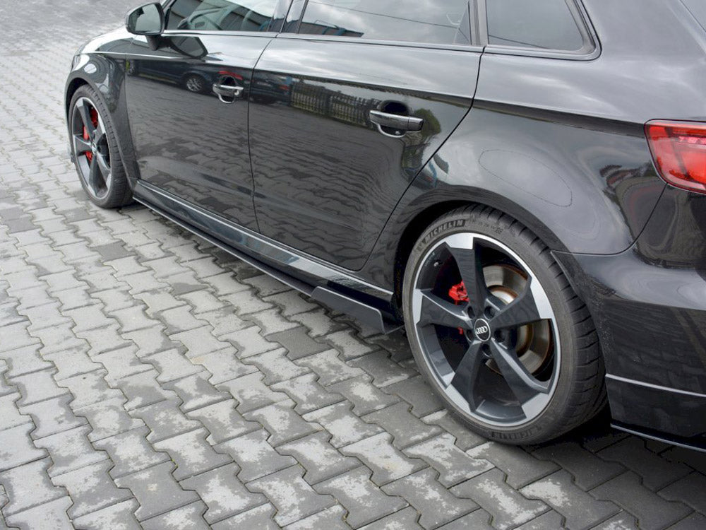 Maxton Design Racing Side Skirts Diffusers V.2 Audi Rs3 8v Facelift Sportback (2017-20) - Wayside Performance 