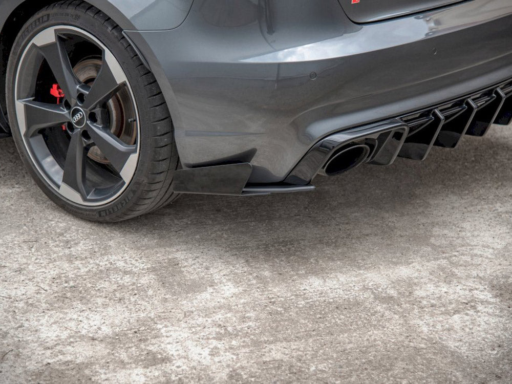 Maxton Design Racing Rear Side Splitters (+flaps) Audi Rs3 8v Sportback (2015-2016) - Wayside Performance 