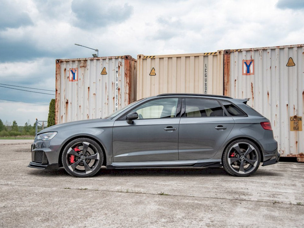 Street PRO Side Skirts Diffusers + Flaps Audi RS3 8V Sportback - Wayside Performance 