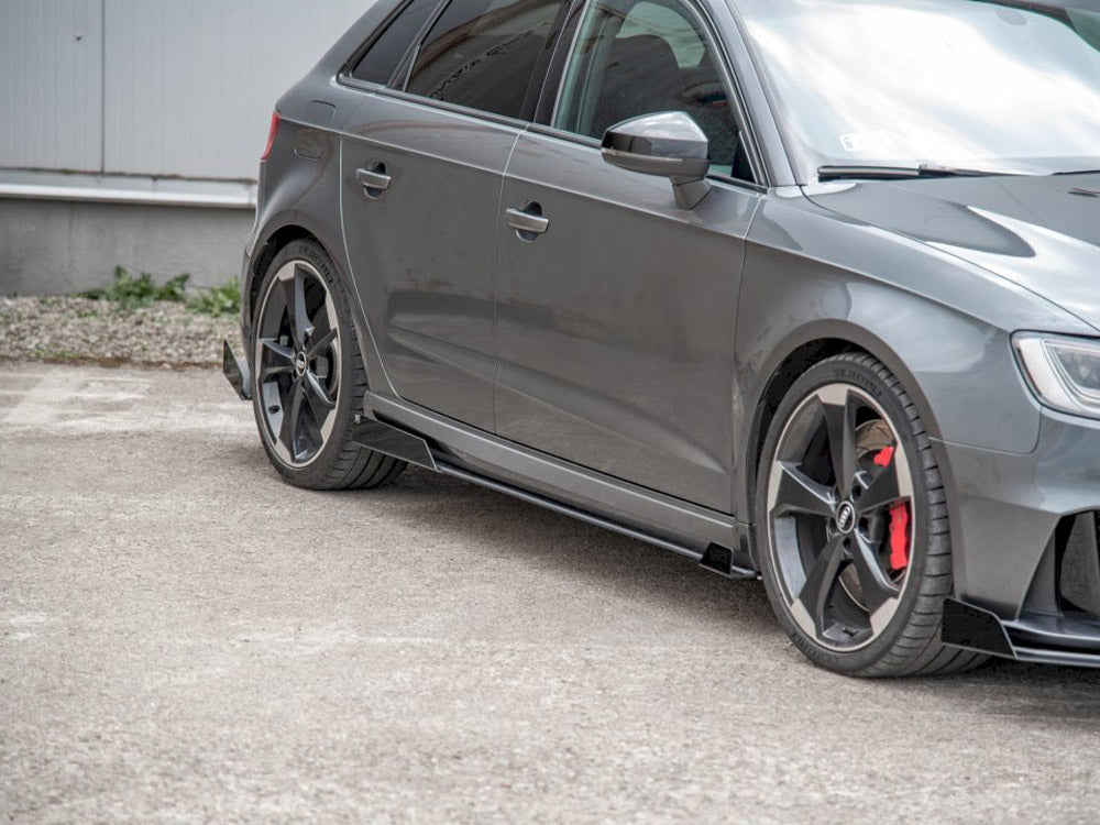 Maxton Design Racing Side Skirt Splitters (+flaps) Audi Rs3 8v Sportback (2015-2016) - Wayside Performance 