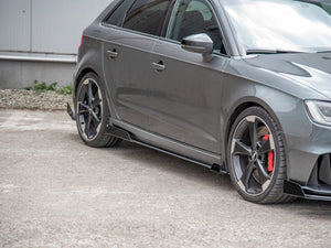 Maxton Design Racing Side Skirt Splitters (+flaps) Audi Rs3 8v Sportback (2015-2016) - Wayside Performance 
