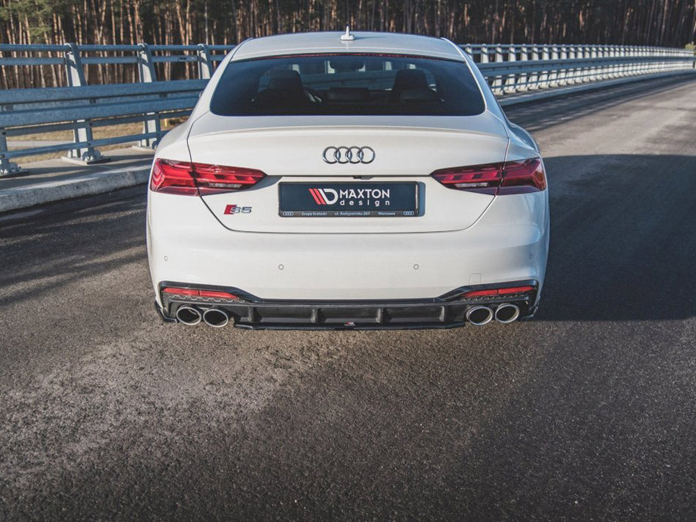 Maxton Design Central Rear Splitter Audi S5 Sportback F5 Facelift (2019-) - Wayside Performance 