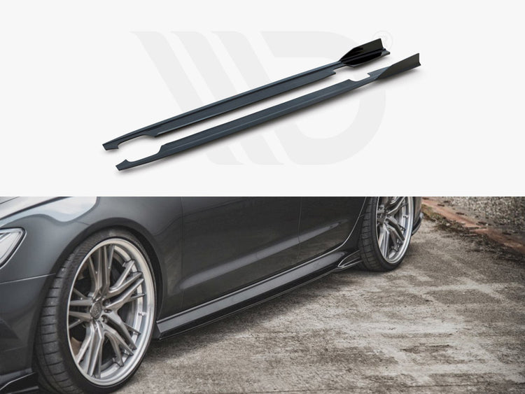 Side Skirts Diffusers Audi S6 / A6 S-Line C7 Facelift - Wayside Performance 