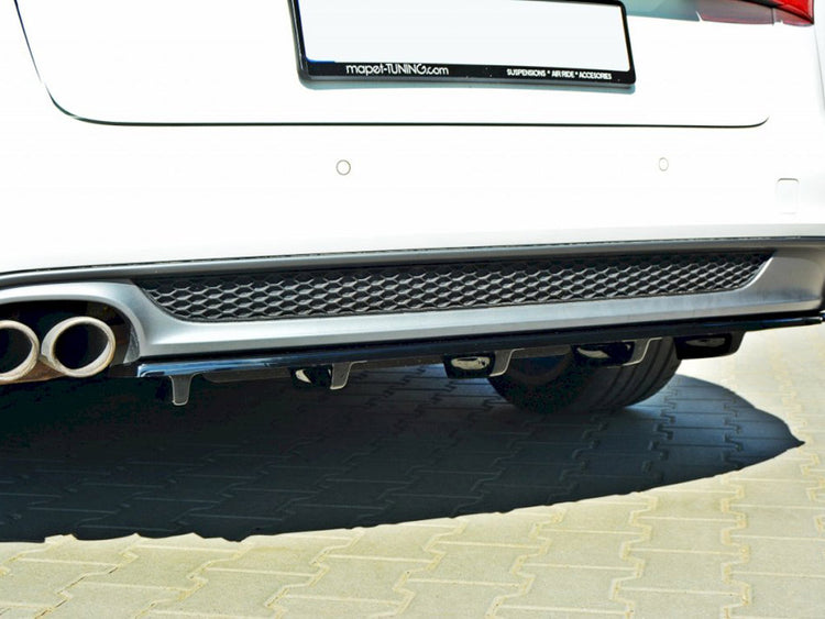 Central Rear Splitter Audi A6 C7 S-line Avant (2011-2014) - Wayside Performance 