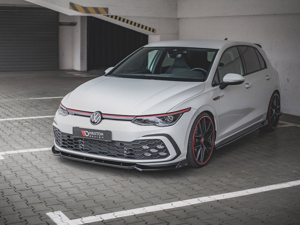 Front Splitter V.2 + Flaps Vw Golf 8 Gti / R-line - Wayside Performance 