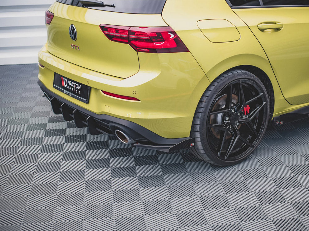 Street PRO Rear Side Splitters + Flaps VW Golf 8 GTI Clubsport - Wayside Performance 