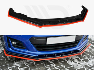 Front Splitter (Black & Red) V.4 Subaru BRZ Facelift (2017-2020) - Wayside Performance 