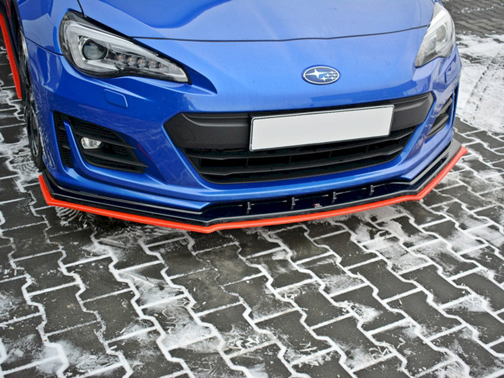 Front Splitter (Black & Red) V.4 Subaru BRZ Facelift (2017-2020) - Wayside Performance 