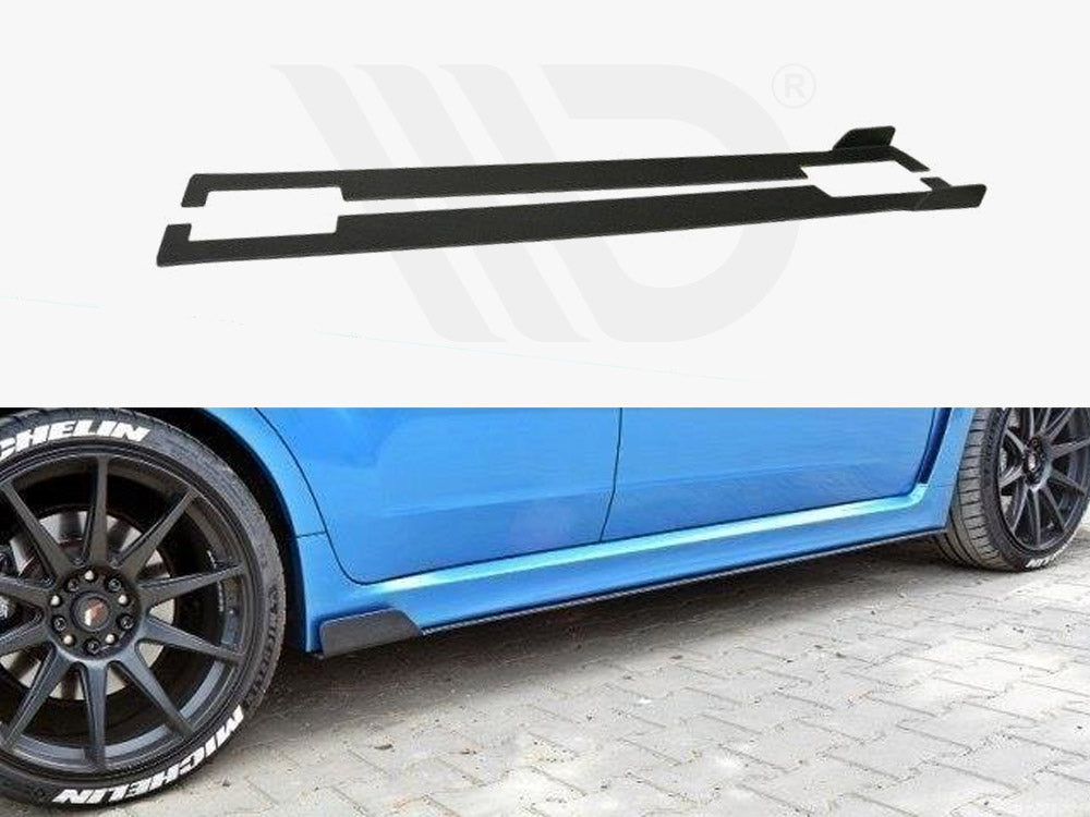 Racing Side Skirts Diffusers Subaru Impreza WRX STI 2009-2011 - Wayside Performance 