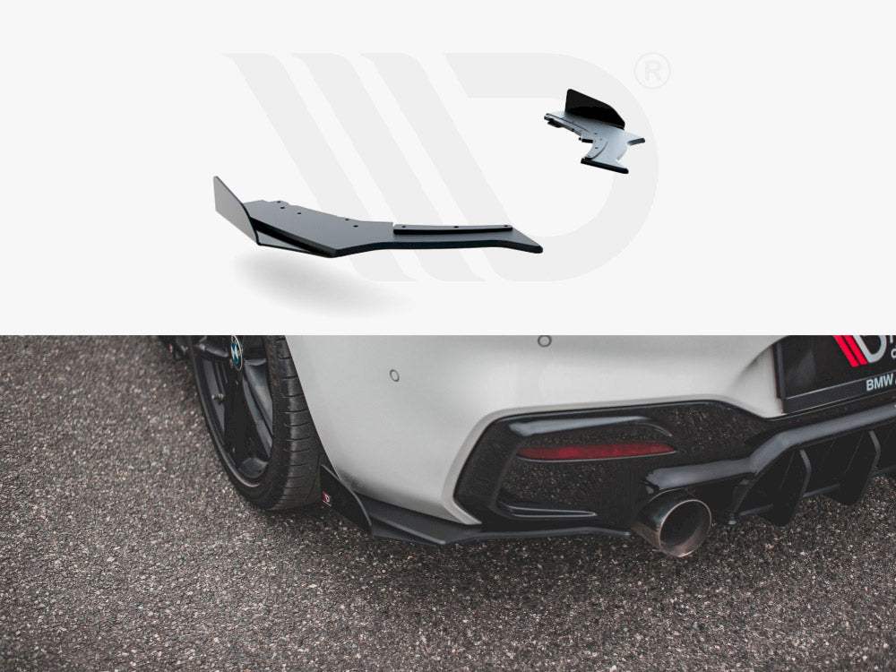 Street PRO Rear Side Splitters V.3 + Flaps BMW 1 F20 M140i - Wayside Performance 