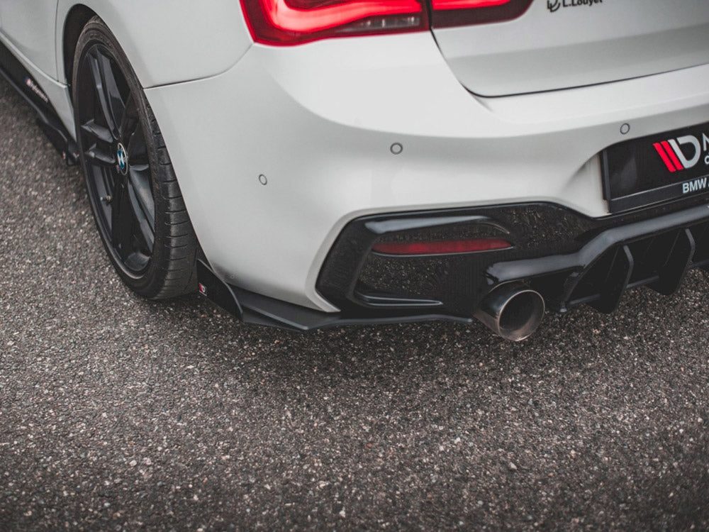 Street PRO Rear Side Splitters V.3 + Flaps BMW 1 F20 M140i - Wayside Performance 