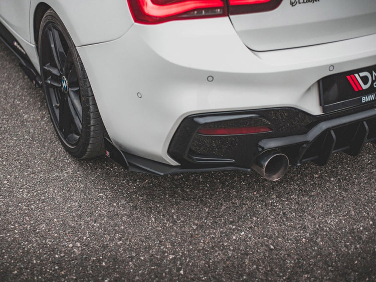 Street PRO Rear Side Splitters V.3 + Flaps BMW 1 F20 M140i - Wayside Performance 