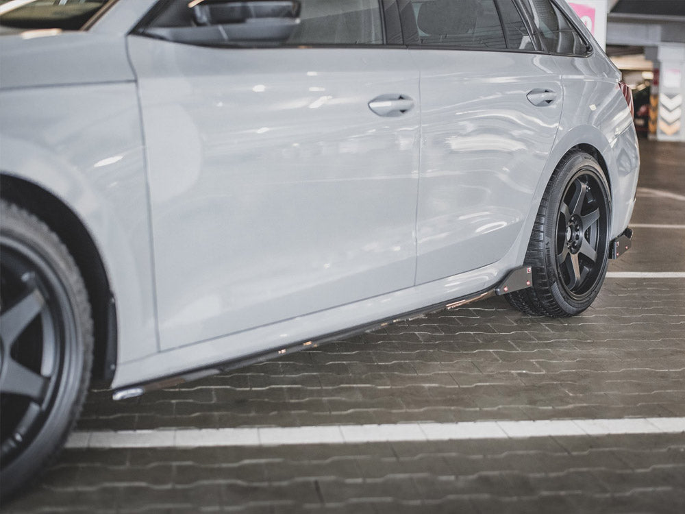 Side Skirts Diffusers V.2 + Flaps Skoda Octavia RS Mk4 - Wayside Performance 