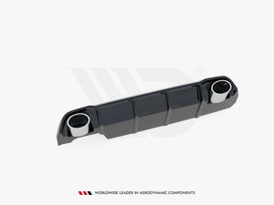 Rear Valance + Exhaust Ends Imitation Peugeot 308 SW Mk2 Facelift TEXTURED - Wayside Performance 