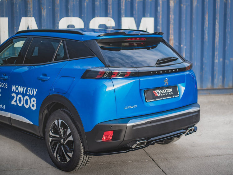Central Rear Splitter (W/ Vertical Bars) Peugeot 2008 MK2 (2019-) - Wayside Performance 