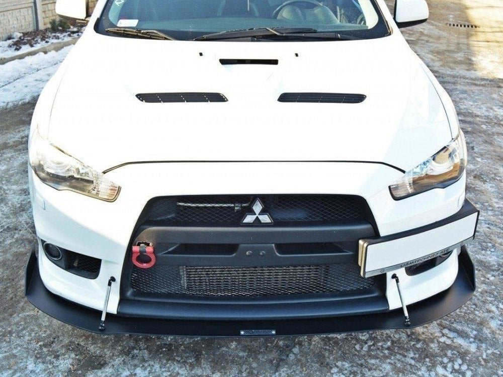 Front Racing Splitter V.1 Mitsubishi Lancer EVO X (2007-2015) - Wayside Performance 
