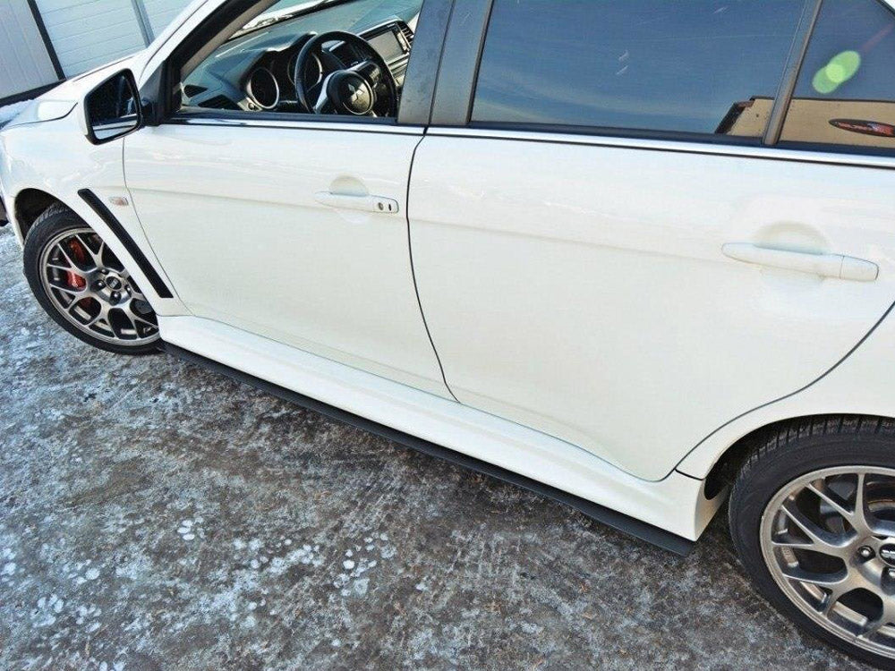 Racing Side Skirts Diffusers Mitsubishi Lancer EVO X (2007-2015) - Wayside Performance 