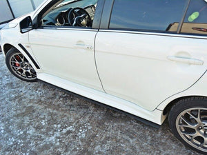 Racing Side Skirts Diffusers Mitsubishi Lancer EVO X (2007-2015) - Wayside Performance 