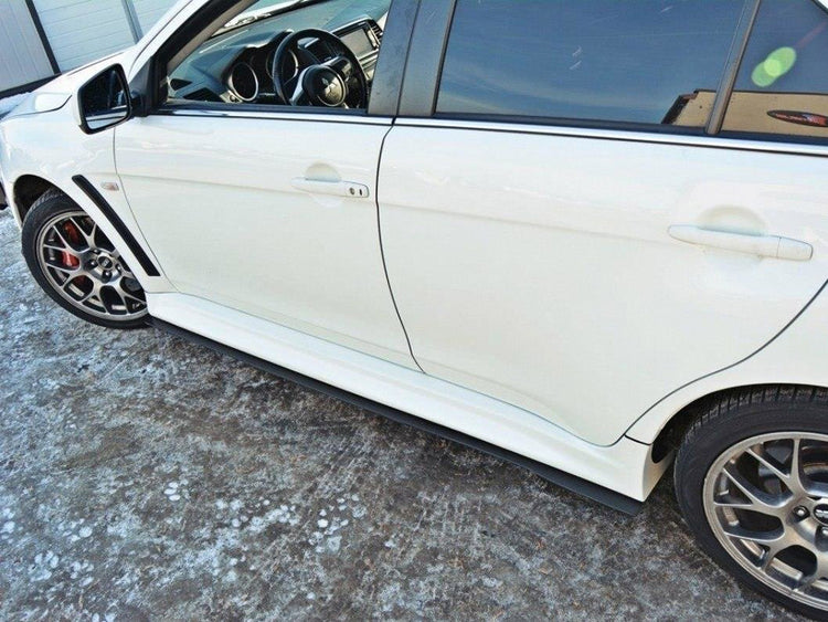 Racing Side Skirts Diffusers Mitsubishi Lancer EVO X (2007-2015) - Wayside Performance 