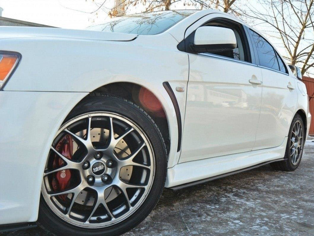 Racing Side Skirts Diffusers Mitsubishi Lancer EVO X (2007-2015) - Wayside Performance 
