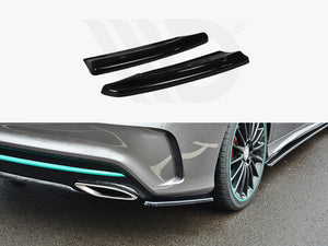 Rear Side Splitters Mercedes-Benz CLA C117 AMG-Line Facelift - Wayside Performance 